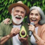 A vibrant elderly woman enjoying a plant-based meal, symbolizing the connection between nutrition and youthful vitality.