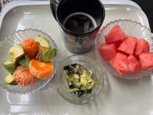 "Fresh avocado with edible skin, highlighting the vibrant green color and texture."
